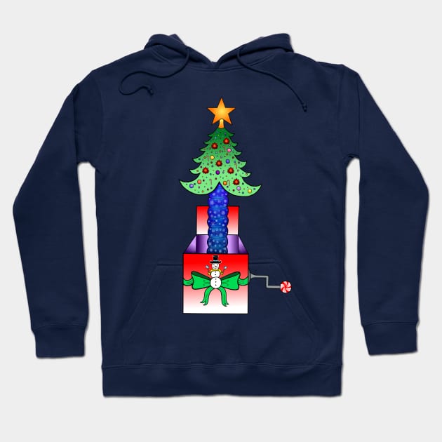 Christmas Tree Whimsical Toy Hoodie by Art by Deborah Camp